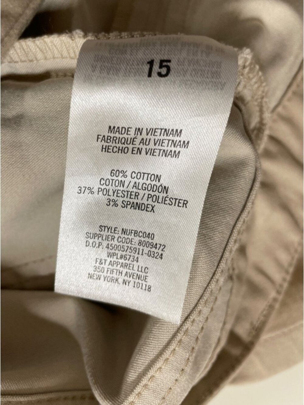 Nautica School Uniform Stretch Bermuda Khaki Shorts Girls Size 15 - Picture 12 of 12